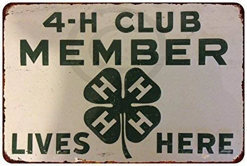 

Tin Sign 4-H Member Lives Here Vintage Look Reproduction Metal Sign 8 x 12