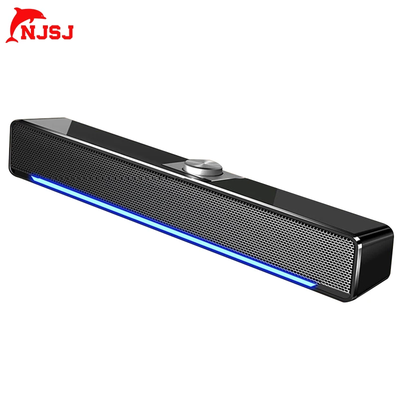 Динамик NJSJ небольшая звуковая панель с подключением по Bluetooth и фото