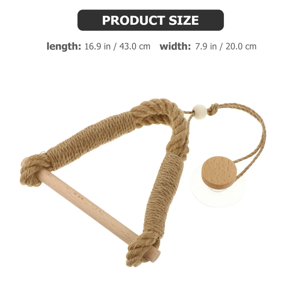 

1pc Wall Mounted Hemp Rope Woven Tissue Rack Toilet Towel Rack (Assorted Color)