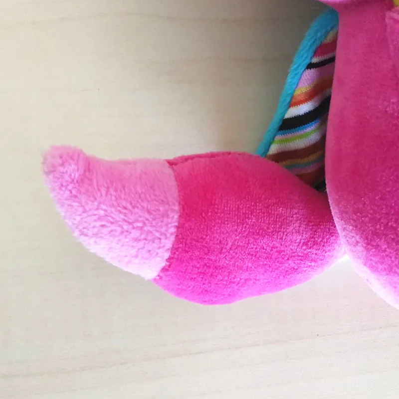 Мягкая набивная розовая лиса 22 см велбоа с синей накидкой 100% полиэстер милые