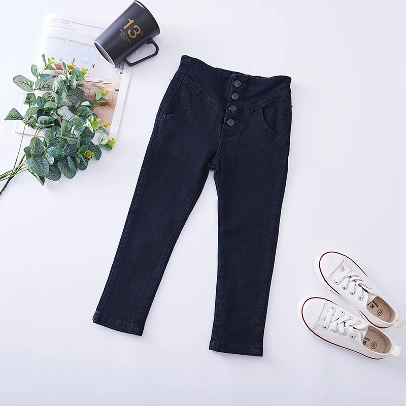 

2021 Children Elasticity Jeans Girls Pencil Pants Fashion Baby GIRL'S Skinny Pants Trousers