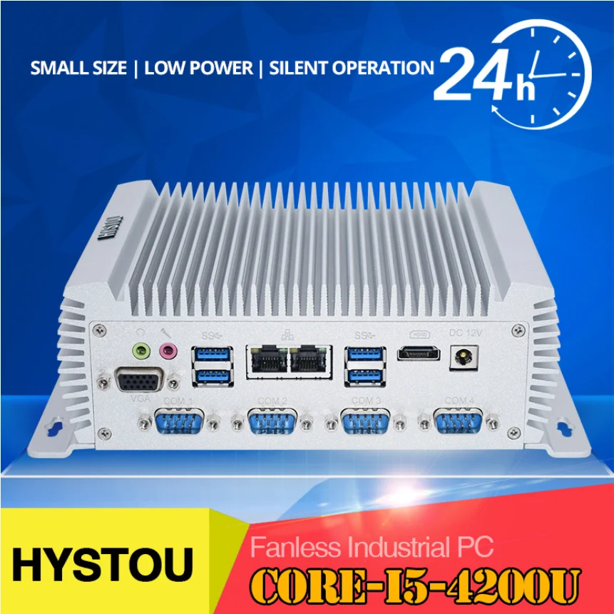 Online HYSTOU Neueste Modle Intel Dual Core Minipc Dual Nuc I7 4500U I5 4200u Linux Industrielle Computer COM HDMI VGA Dünne Client