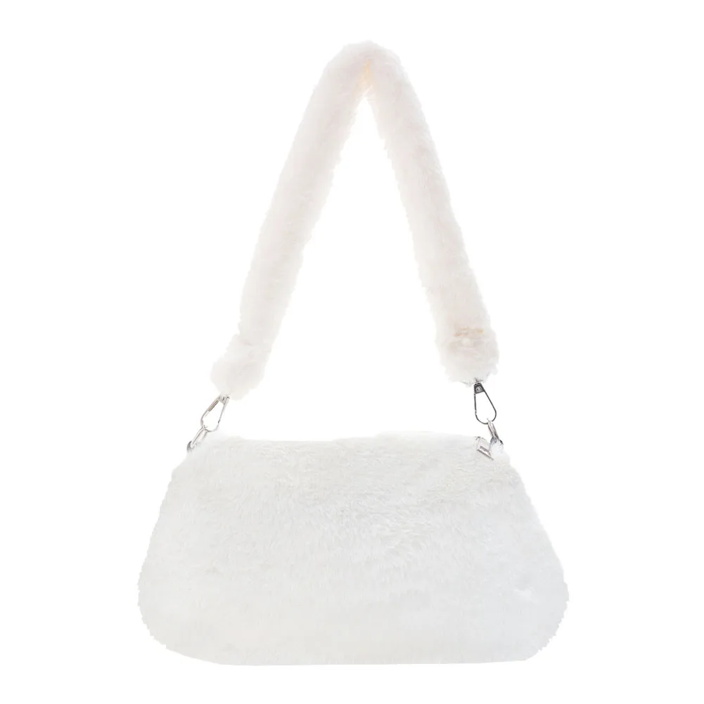 

Youth Ladies Simple Versatile Bag Casual Lady Shoulder Bag Animal Print Vintage Plush Underarm Money Purse Handbag