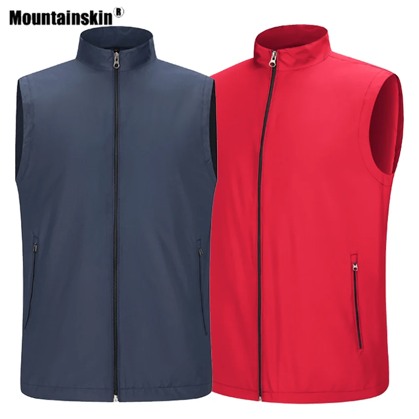 Мужская/Женская походная жилетка Mountainskin уличная спортивная куртка без рукавов