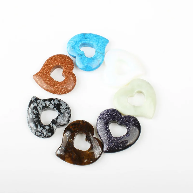 

6pcs Natural Semi-precious Stone Colorful Multiple Shape Bead Brand Round Hole Jewelry Making DIY Necklace Bracelet Accessories