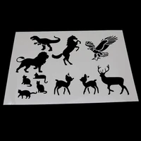 1pc stencils animal painting template embossing coloring embossing stencils accessories scrapbooking office school supplies