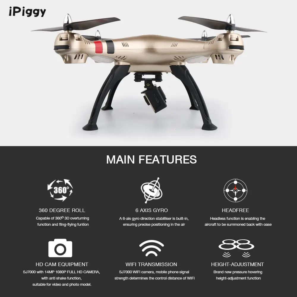 2017 SYMA X8W X8HW 6 оси гироскопа RTF Дрон RC FPV дрона с дистанционным управлением 4 K/1080 P WI FI