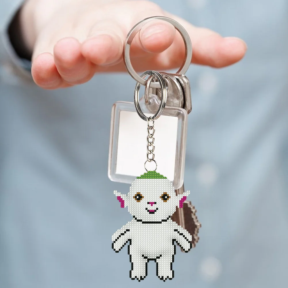 Брелок для ключей с изображением редиса Набор вышивки штампами бисером и