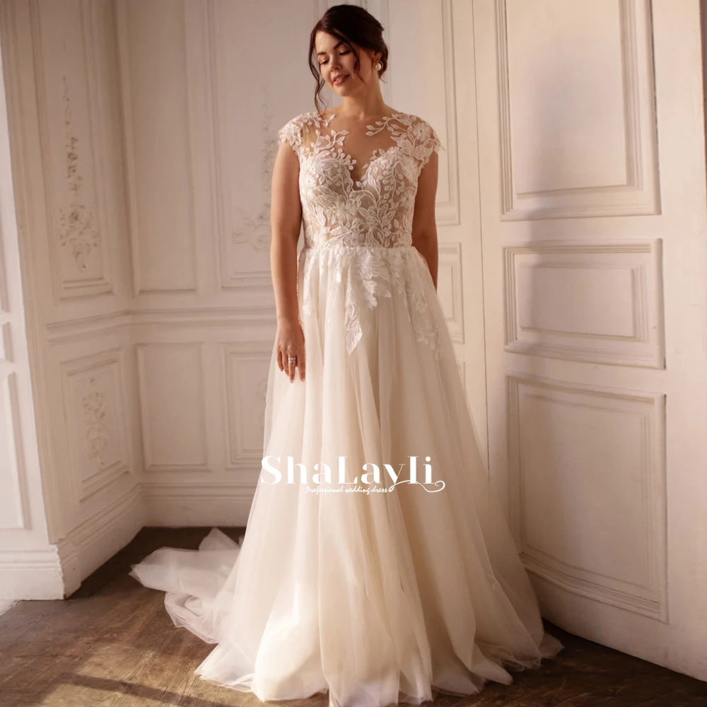 

Luxury Wedding Dress Elegant Multi-layer Lotus Leaf Yarn V-neck Beading Wedding Gowns Crystal Lace Up White Vestido De Noiva