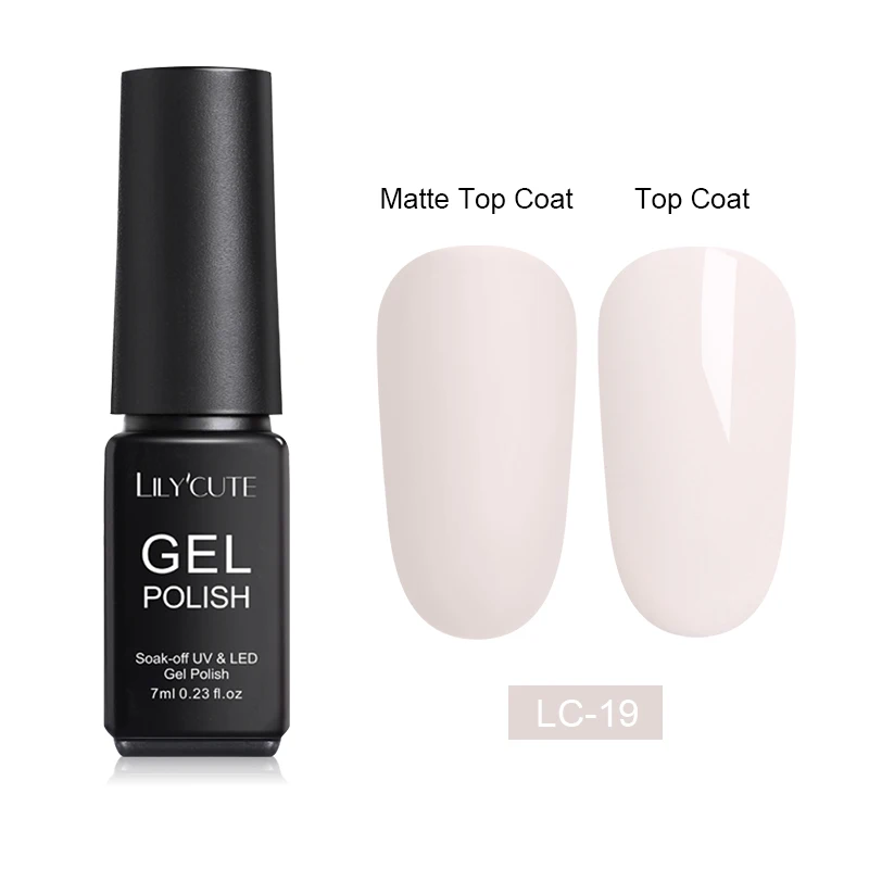 LC-19 LILYCUTE Матовый УФ-гель для ногтей матовый верхний слой цвет УФ гель для ногтей лак Гибридный впитывающий гель лак маникюрный гель лак - Цвет: LC-19