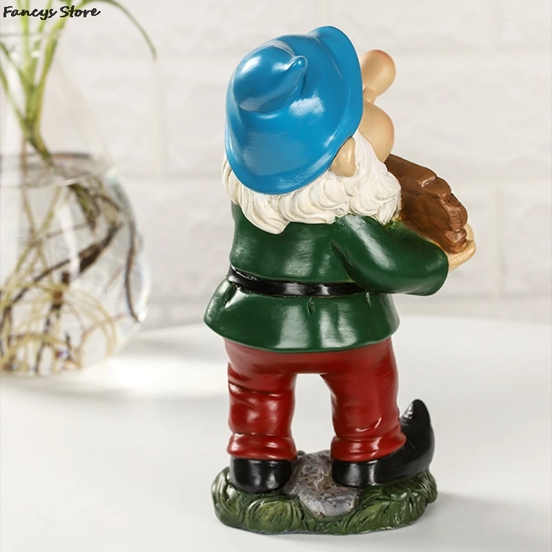 

Welcome Funny Dwarf Restaurant Cafe Bookstore Mascot Home Lovely Decoration Decorative Resin Cute Ornament 19X10X10cm Fairy Tale