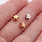5 мм, маленькие звездочки, бриллиантовые серьги из нержавеющей стали, соединители для ожерелья, материалы для изготовления ювелирных изделий своими руками