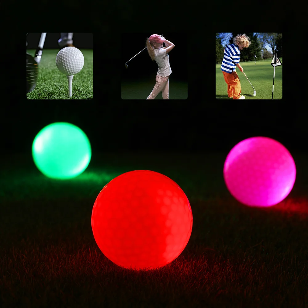 

VORCOOL 3 Pcs Luminous Night Balls LED Light Balls Glow in the Dark Bright Reusable Night (Red+Pink+Green)