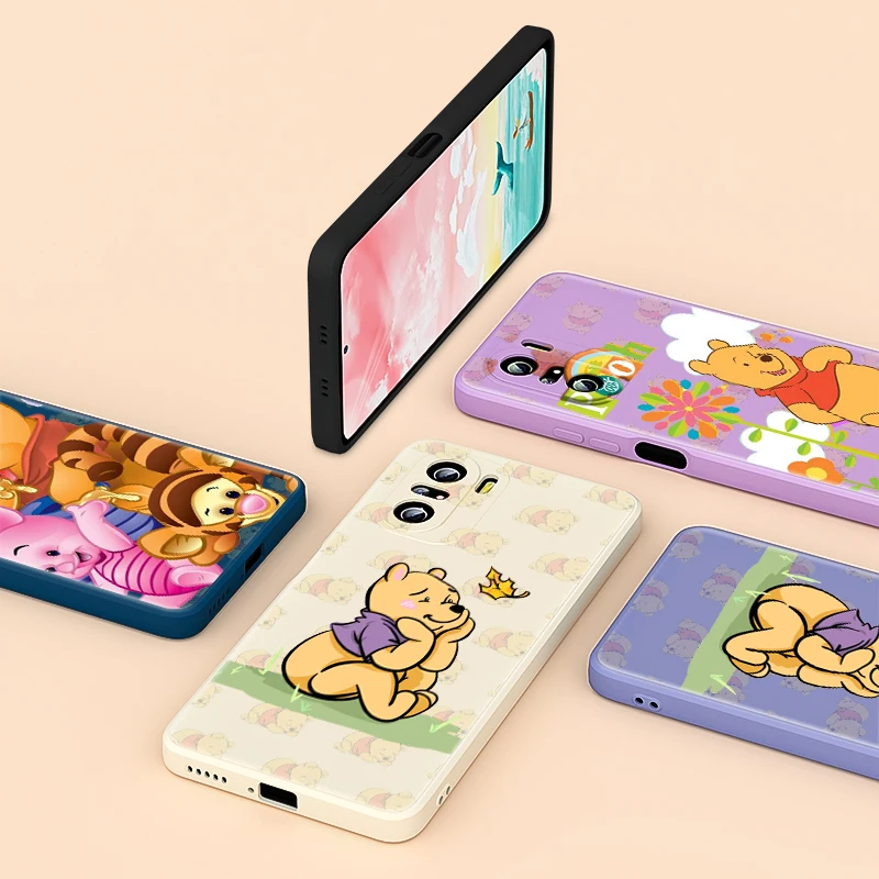 

Disney Winnie the Pooh For Redmi K40 K30 K30i 10X 9T 9C NFC 9AT 9A 9i 9 8A 8 Pro 7 Y3 5 4X Plus Liquid Silicone Phone Case