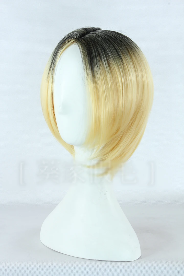

Anime Haikyuu!! Kenma Kozume Cosplay Wig short yellow Costume Play Wigs Halloween Costumes Hair+wig cap