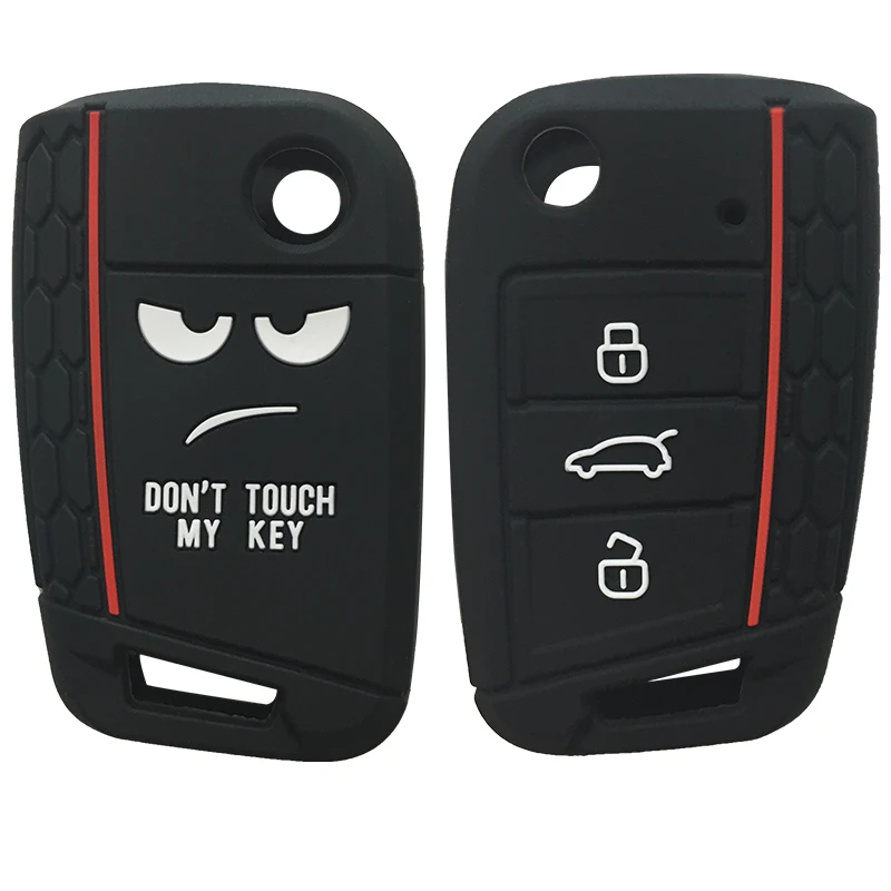 

Silicone Car Accessories Key Case Bag Key Cover for Volkswagen VW Golf 7 Mk7 Skoda Octavia A7 Silicone Key Holder Car-styling