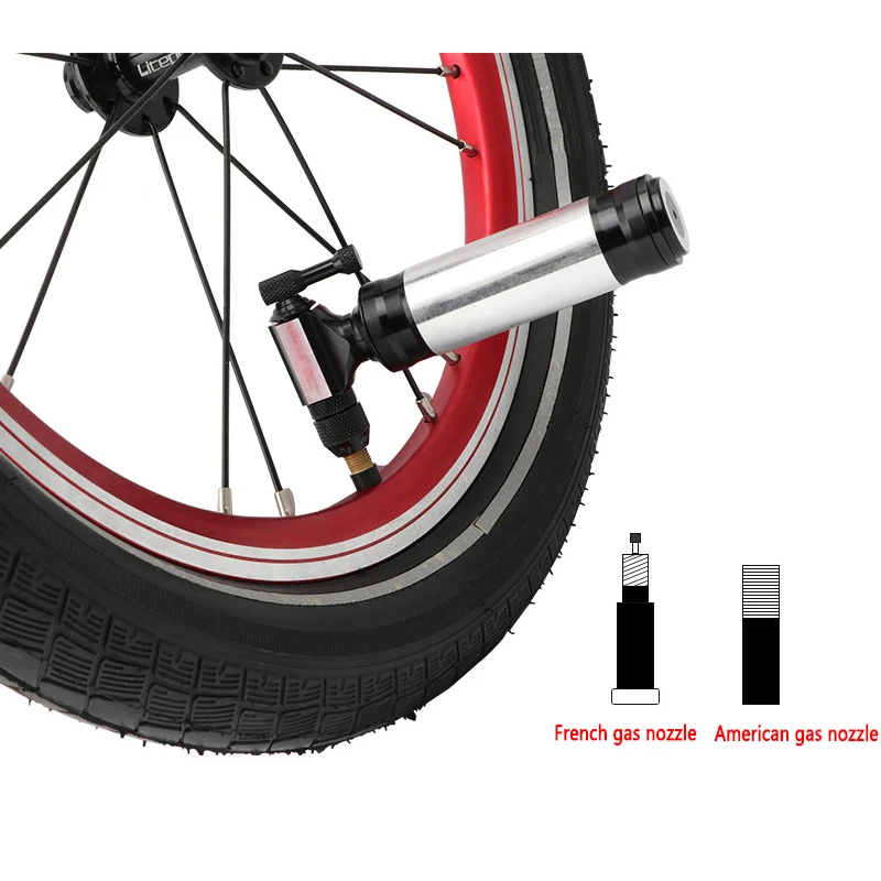 

Bike Mini Pump CO2 Inflator Insulated Sleeve Air Cycling road mtb Bike Bicycle Pump Bottle Ball Pump Head Bicycle Accessories