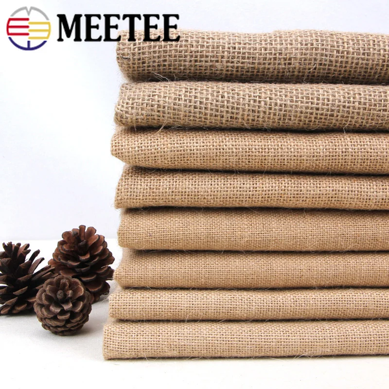 Meetee 50/100X150cm натуральная Мешковина ткань сетка льняная текстильная для сумки