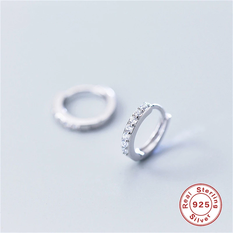 

Aide 925 Sterling Silver Earrings For Women Men Small Hoop Earrings Piercing Ear Rings Clip Mini Eardrop Hip Hop Earrings 2020