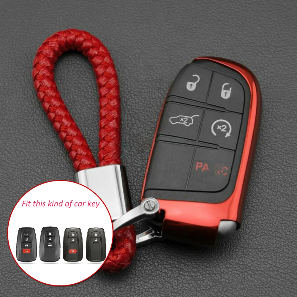 

Parts Key Fob Cover Red Replacement 1pc Accessories Case Chain Durable