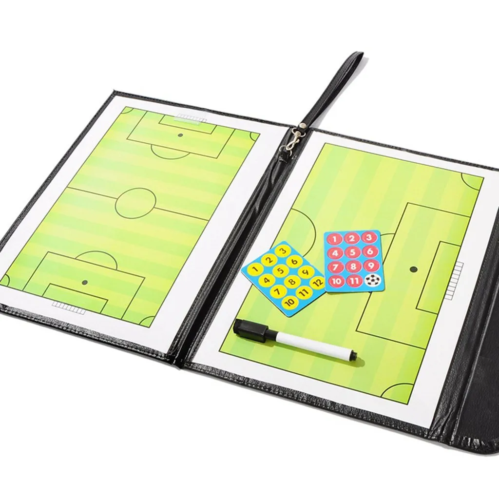 Soccer Table Trainning Assisitant Teams 2.5 Folding Leather Teaching Training Instructor Sand Board#g4 | Спорт и развлечения