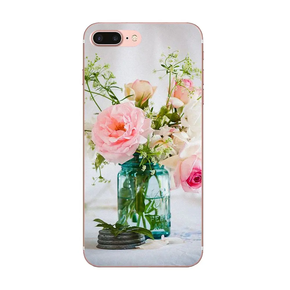 For HTC Desire 530 626 628 630 816 820 830 One A9 M7 M8 M9 M10 E9 U11 U12 Life Plus Soft Original Vintage Pastel Pink Flower | Мобильные