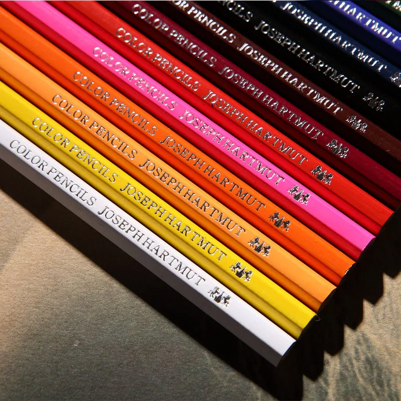 

24/36/48/72 Colors Oily Color Pencil Artistic Color Lead Brush Sketch Wood Pencils Set Hand-Painted School Supplies