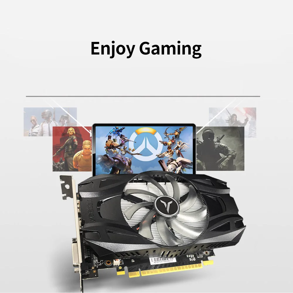 Yeston GTX1050Ti 4G D5 TD Ga mi ng Графика карты 1291 1392 МГц/7008 МГц 4G/128 бит/GDDR5 памяти DVI D/HD MI/DP