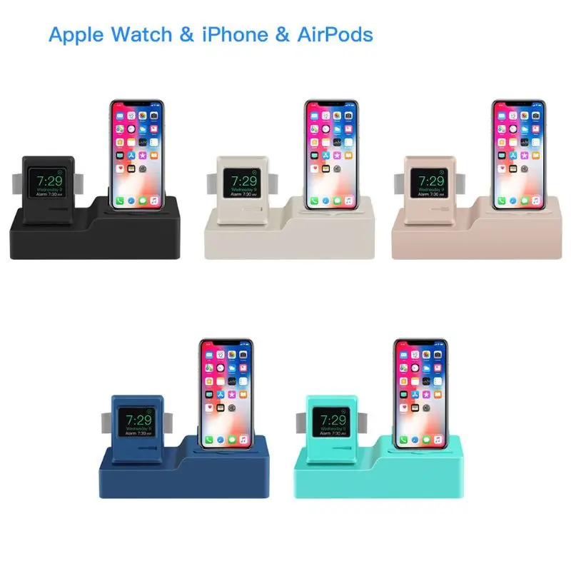 

34YD 3-in-1 Charging Dock Stand Holder Charger Station For Apple Watch