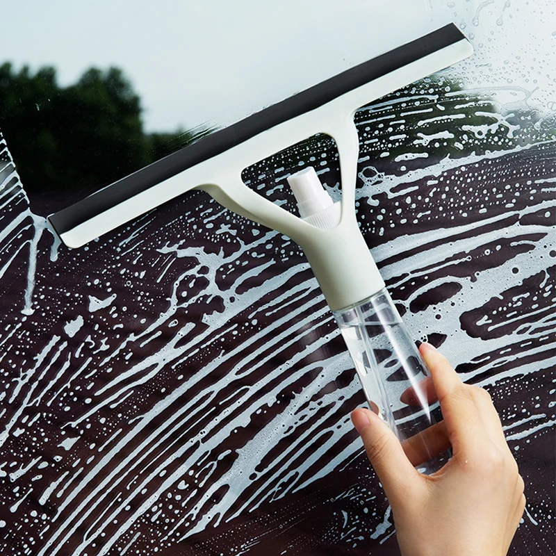 

Scraper Spray Can Integrated Household Water Sprayable Bathroom Glass Tile Wiper Floor Cleaning Scraper Window Cleaning Tool