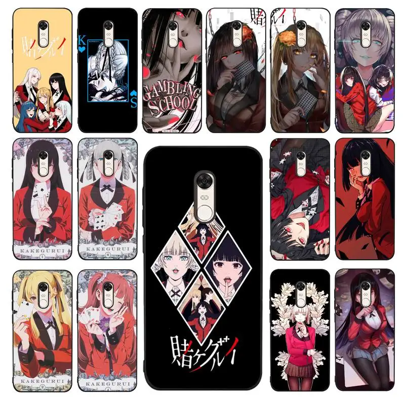 

MaiYaCa Japanese Anime Kakegurui Jabami Yumeko Phone Case for Redmi 5 6 7 8 9 A 5plus K20 4X 6 cover