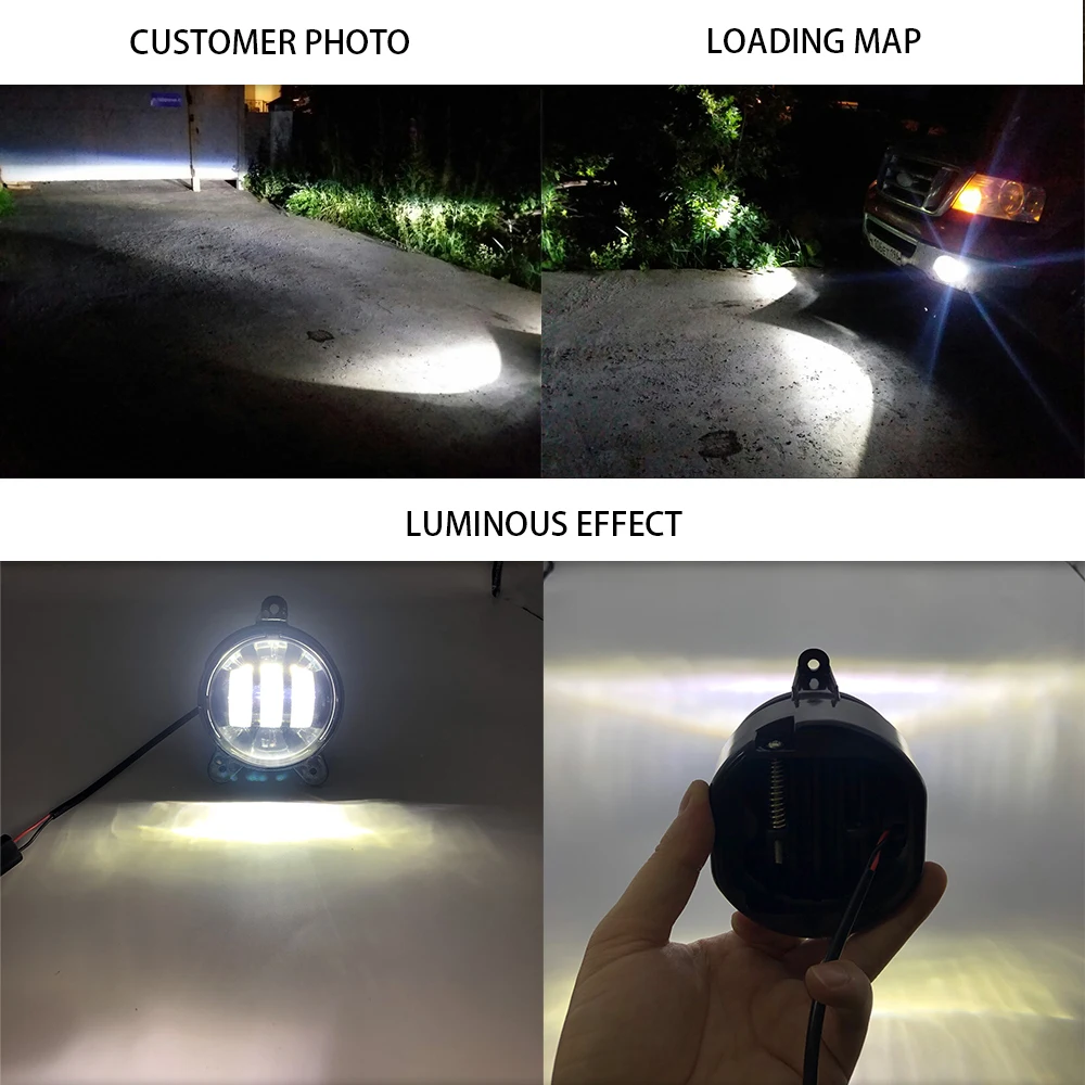 Противотуманные фары в сборе 2 шт. 3 5 дюйма 30 Вт 6000k 12 В светодиодные