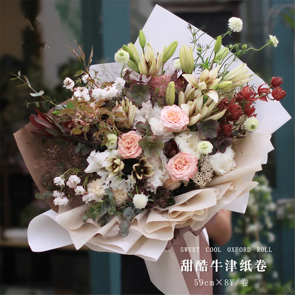 8 ярдов Оксфорд рулон бумаги гидроизоляционные флористы букет цветоводства