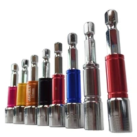 8pcs conjunto de ferramentas 6 13mm hexagonal handle boxed color set with tube tomadas douille pour cliquet socket adapter