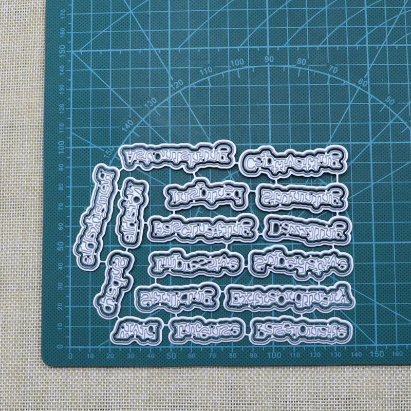 Новые искусственные металлические Вырубные штампы вырезанные слова фраза