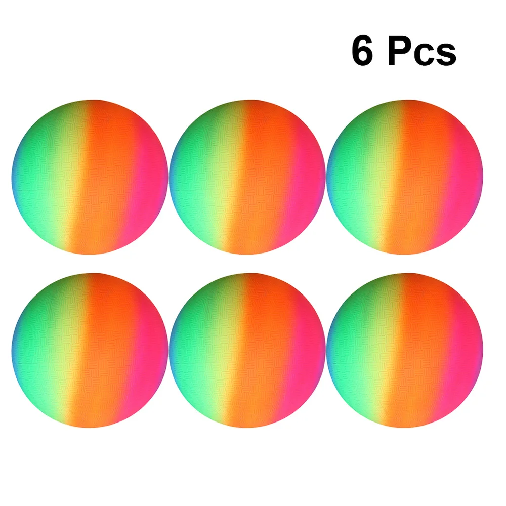 

2pcs 22 Thickened Rainbow Balls PVC Sports Play Kickball Flapping Children for Indoor Outdoor Playground Activi