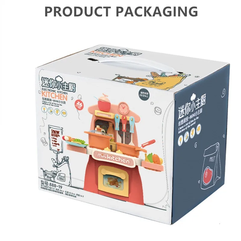 

Babytry Sound Light Play House Toys Cook Kitchenware Educational Boy Girls Xmas Birthday Gifts Pretend Kitchen Toys for Children