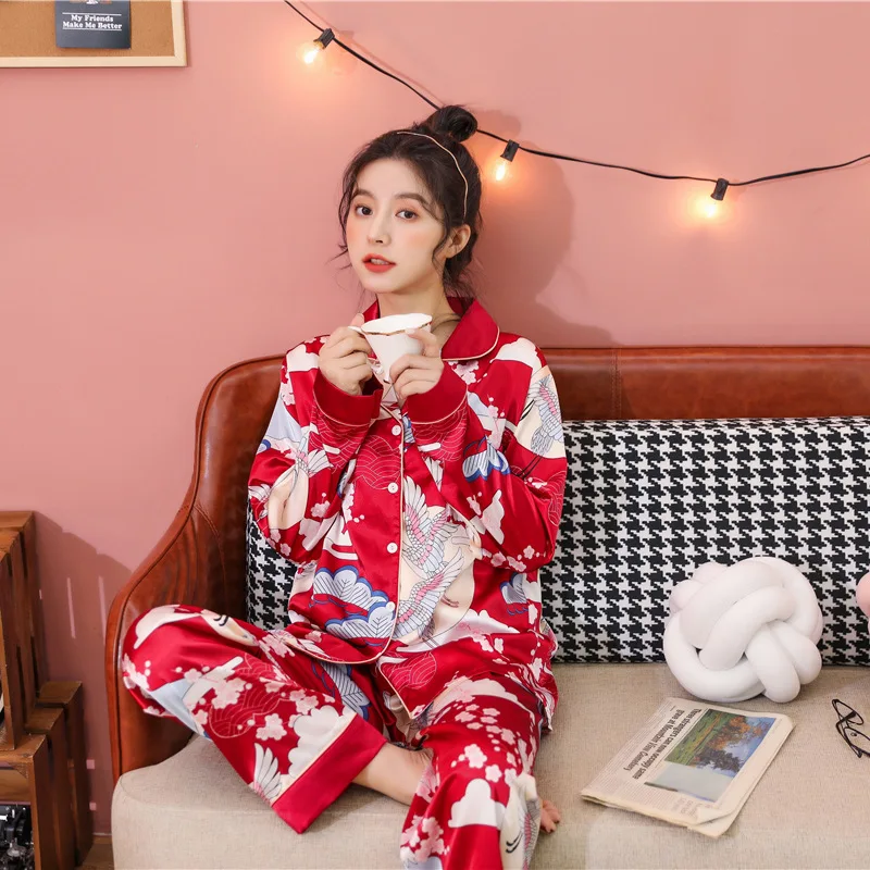 

Wmyqdlq 2021 New Pajamas Set Female Pyjamas Sets Printed Fat Two-Piece Pijama Top PJ Suit Can Be Worn Outside Home Service Suits