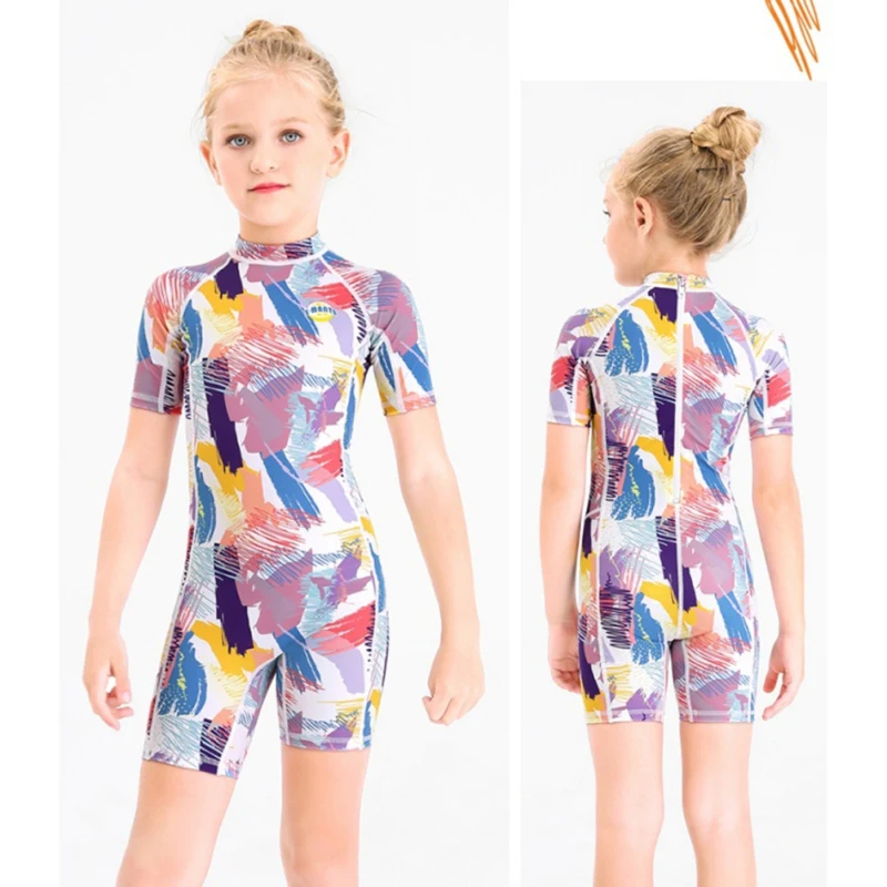 

UV Protection Swimwear Diving Suit Wetsuit Children For Keep Kids Girls Boys Warm One-piece Long Sleeves