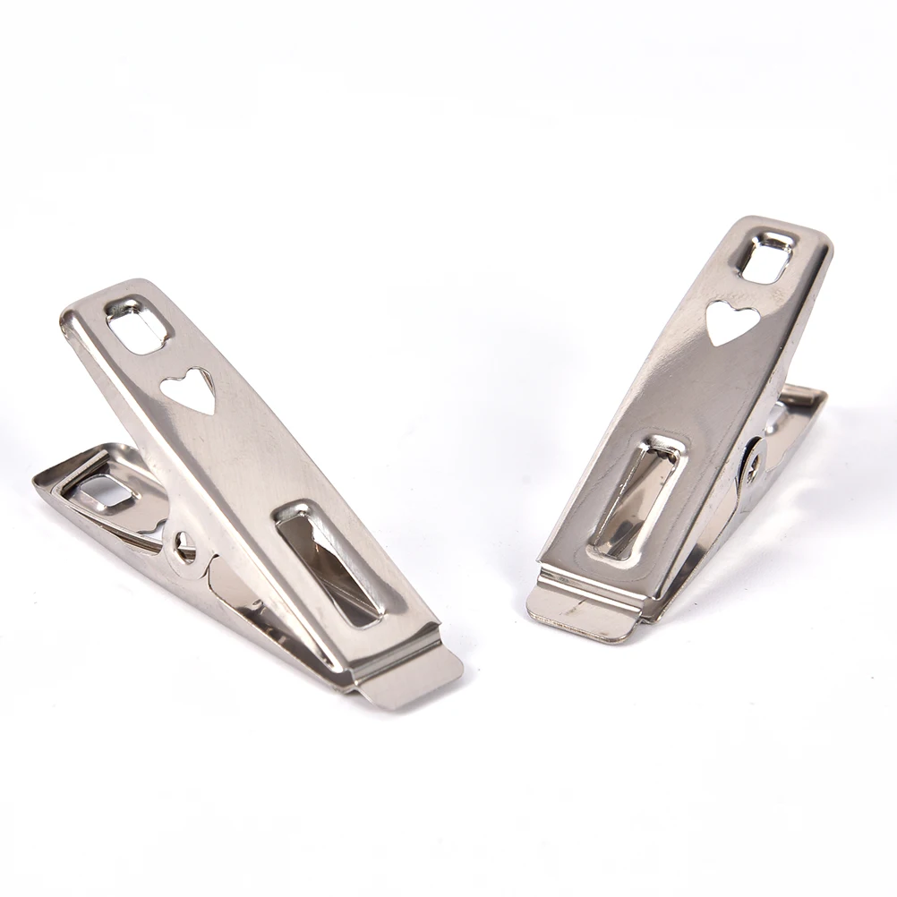 

20PCS Clips Letter Clips Stainless Steel Silver Metal Paper Binder Grip Clips Clamp Office Tool Supplies