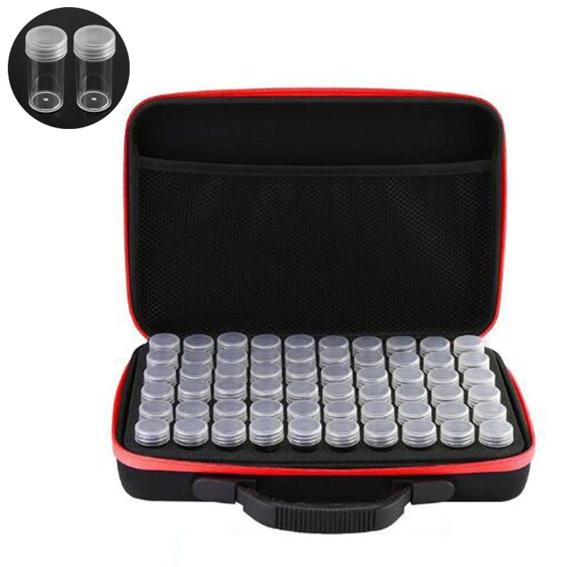 

New 60 bottles of diamond painting box toolbox storage box luggage bracket handbag zipper design shockproof and durable gift