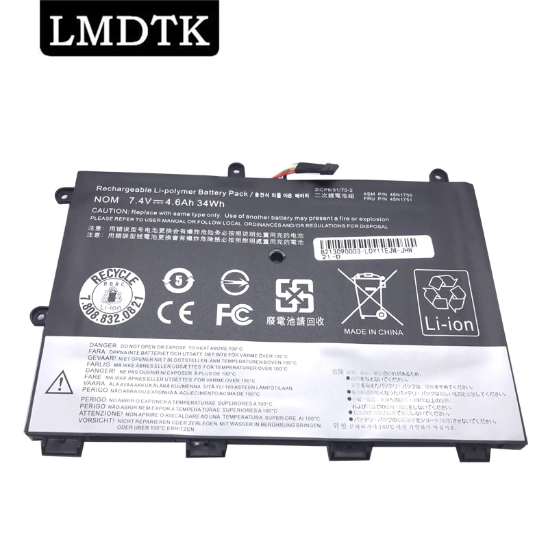 LMDTK Новый 45N1750 45N1751 Аккумулятор для ноутбука Lenovo ThinkPad Yoga 11E 45N1748 45N1749