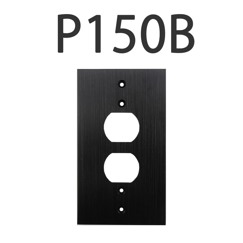 High Quality 1piece Audiocrast P150S/G/B AC Power Duple Receptacles Wall Outlet Cover Aluminum Panel Plate