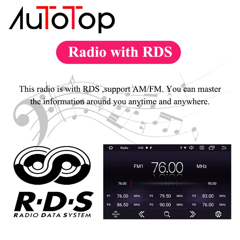 Автомагнитола AUTOTOP мультимедийный видеоплеер 2 Din на платформе Android 10 с дисплеем 7