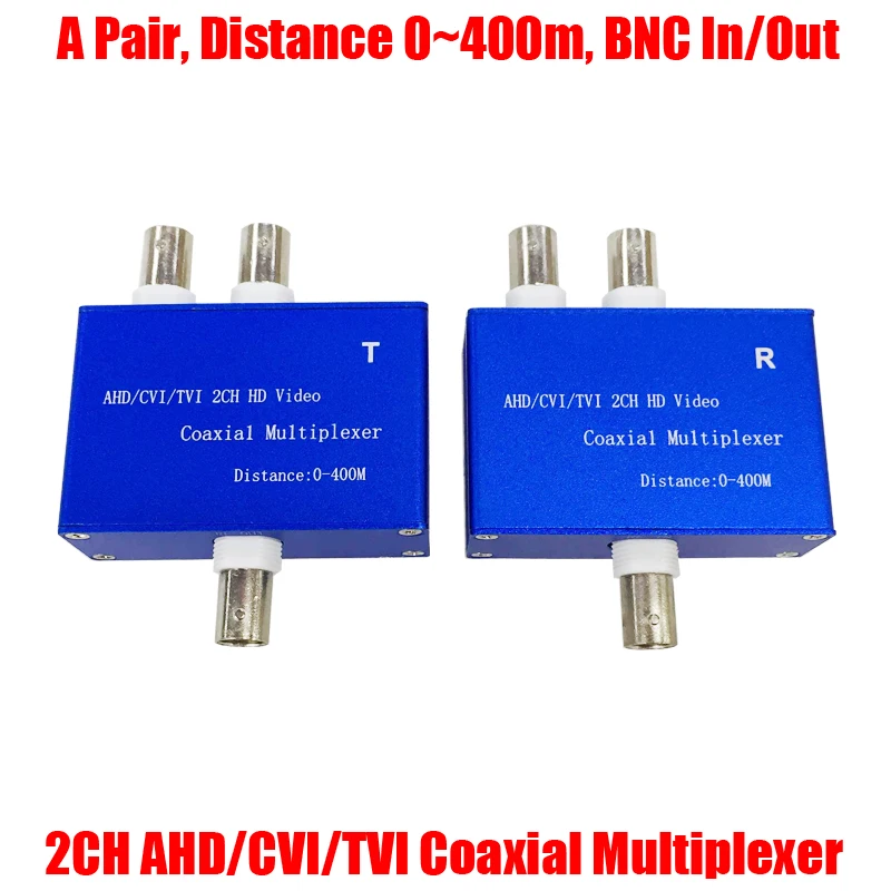 2 канала 3 Мп 1080P HD AHD CVI TVI CVBS Coax мультиплексер передатчик и приемник коаксиальный