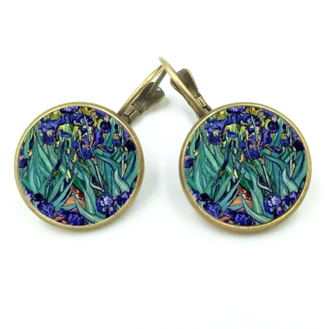 Серьги в винтажном стиле знаменитого художника Ван Гога Звездная ночь серьги