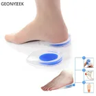 Мягкая силиконовая подкладка для увеличения пятки, гелевая амортизирующая стелька, ортопедическая стелька, уход за плоскостопием