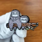 Забавная Милая медленная брошь в виде ленивого животного