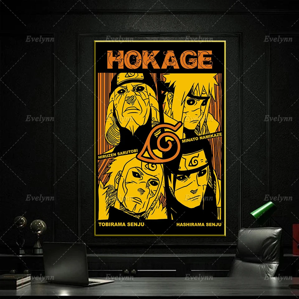 

Japan Naruto Hokage Anime Canvas Poster Modern Living Room Cuadros Wall Painting Nordic Home Bedroom Decor Prints Pictures Gift
