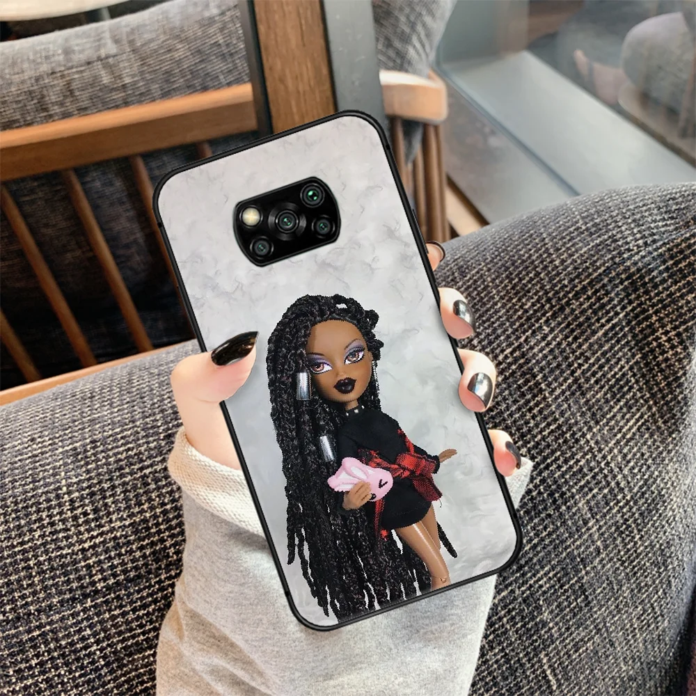 

Fashion Brand Doll Bratz Cute Phone case Cover Hull For Xiaomi Mi A2 A3 8 9 9T Note 10 Se Lite Pro black Coque Pretty Cover